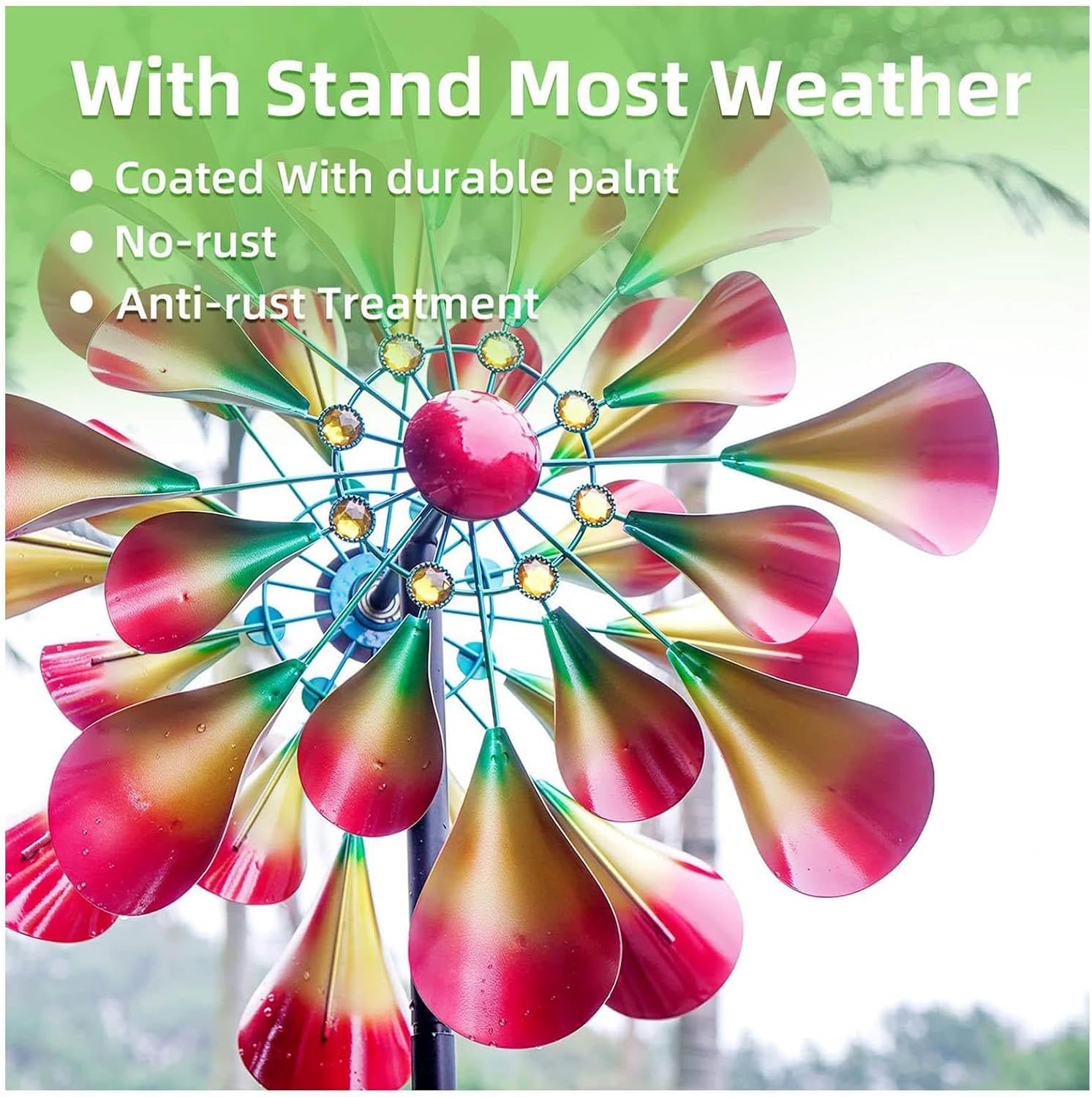 81in Wind Spinners Outdoor, Wind Spinners for Yard and Garden 3D Wind Sculptures and Spinners Outdoor Yard Wind Spinner Outdoor Deal Artistic Decor Gift