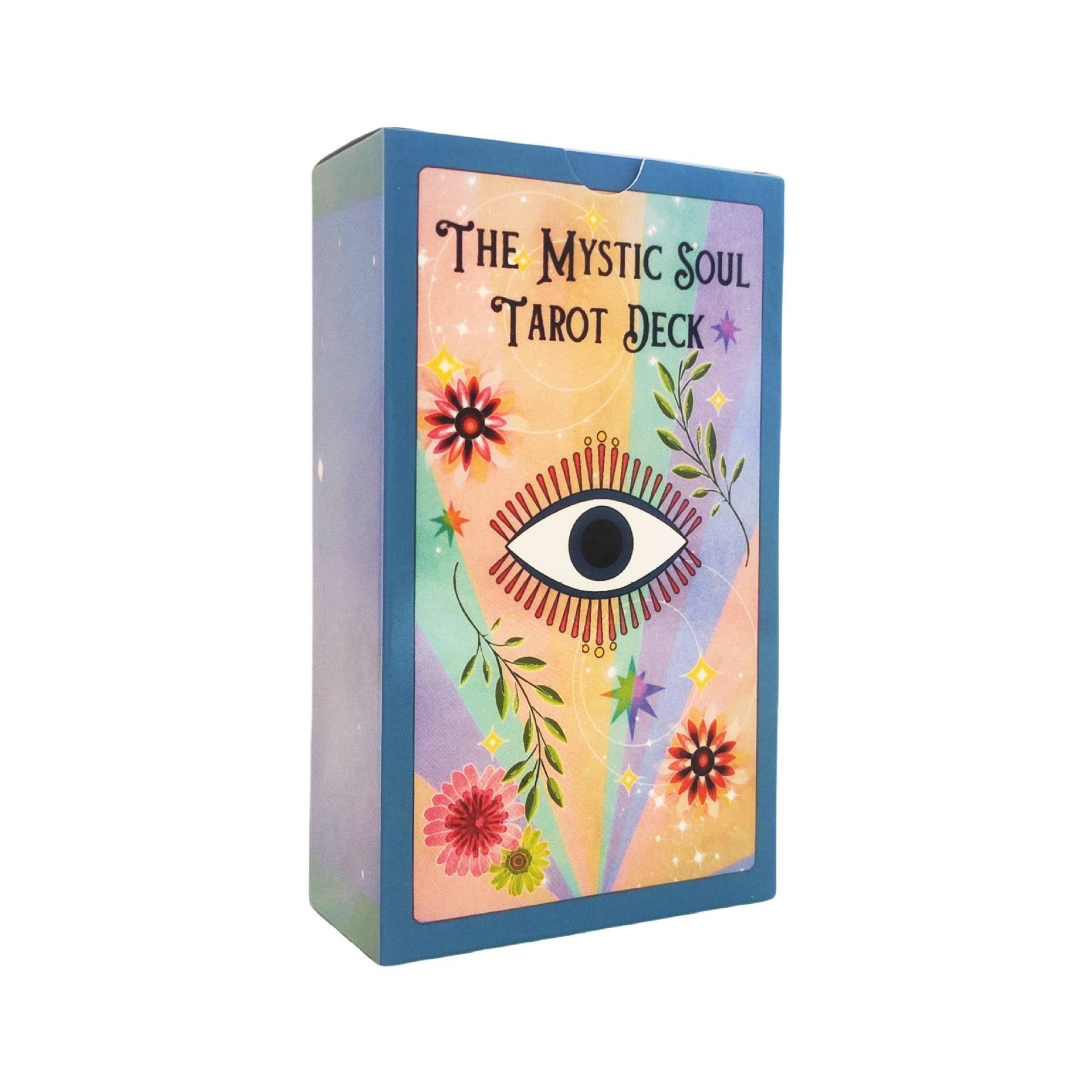 Mystic Soul Tarot 12 * 7cm 78 Pcs Cards with Guidebook - Vibrant Colors Throughout The Deck, To Uplift The Energy of The Reader The Mystic Soul Tarot Deck