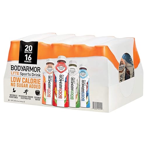 Miniatura 4 de BODYARMOR Lyte - Paquete variado de 4 sabores para bebidas deportivas, paquete de 20 unidades de 16 onzas, peso neto, 320 onzas líquidas