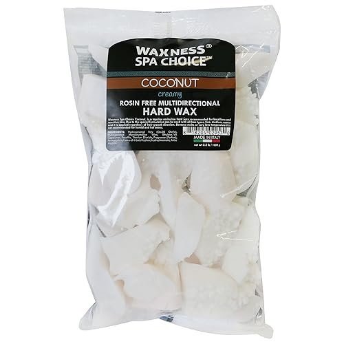 Waxness Spa Choice - Cera dura multidireccional sin colofonia, coco, 2.2 lb  1 kg