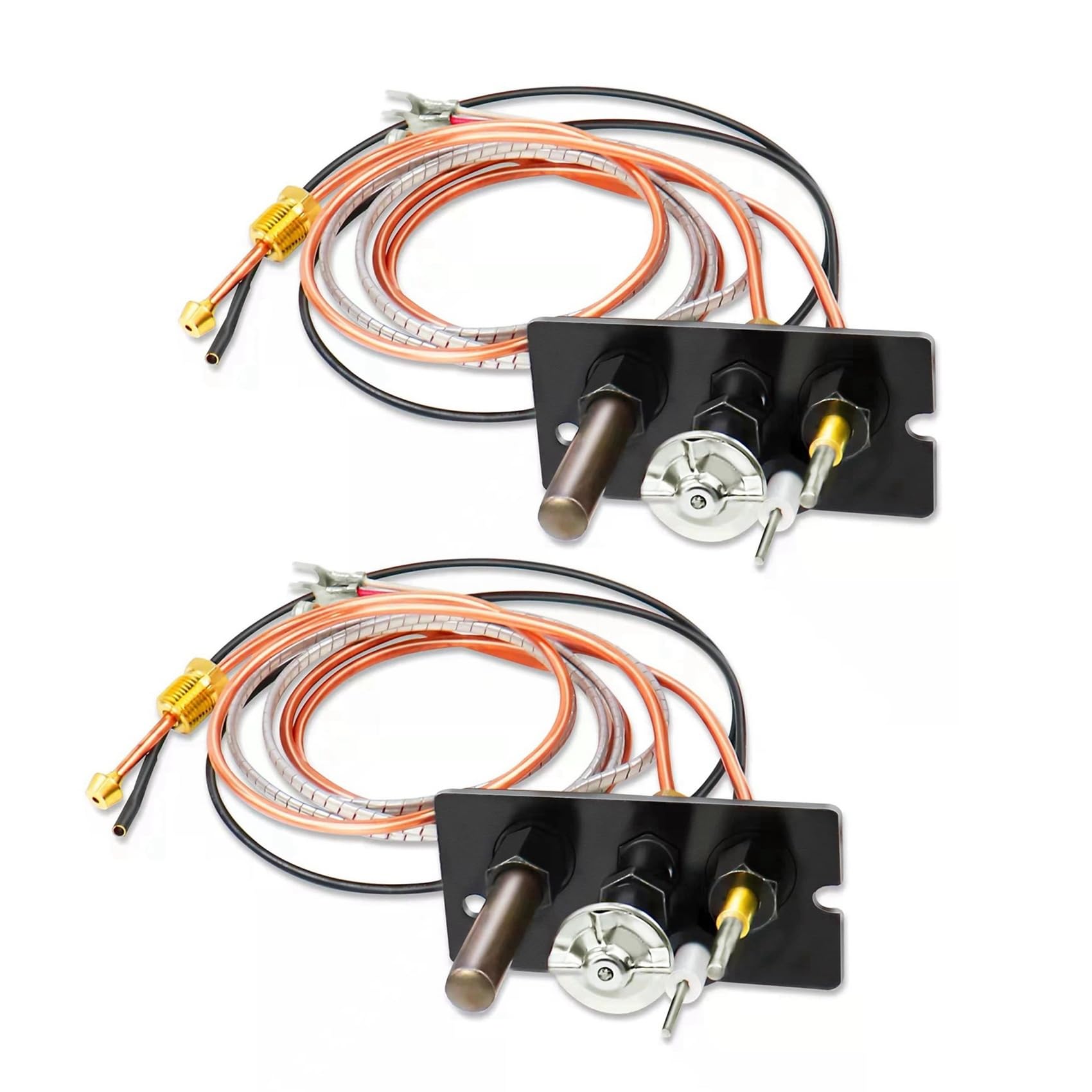 Jnchdghwa Photo Color 2X Propane & Natural Gas Fireplace Pilot Assembly Include Pilot Tube, Thermocouple And Ignitor Wire Used For Fireplaces