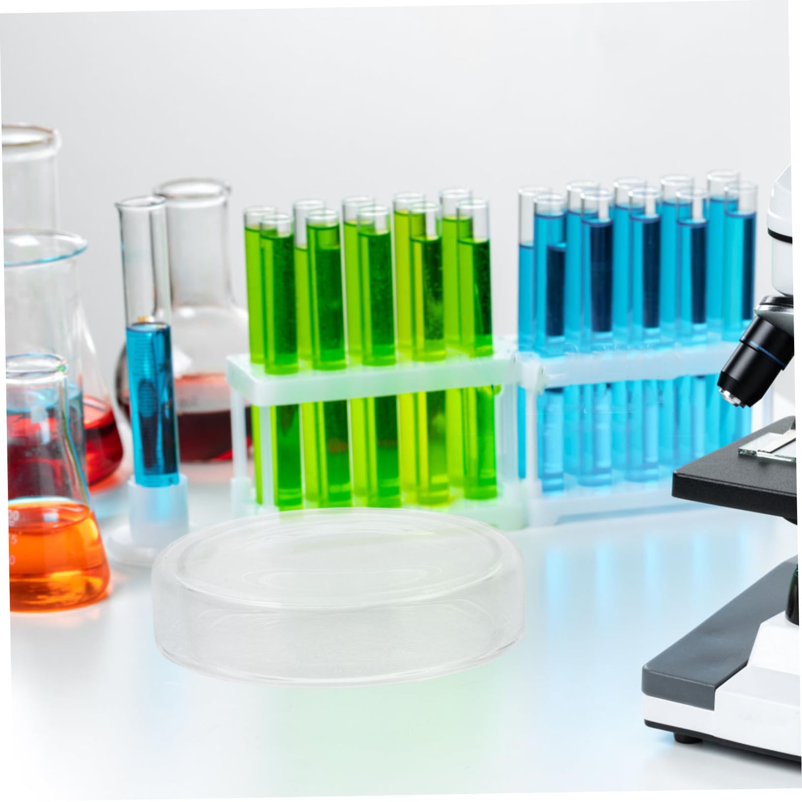 Gatuida 6pezzi Piastra Di Petri Di Petri Trasparente in Vetro Per Colture Cellulari Con Coperchio Per Laboratorio Per Chimica