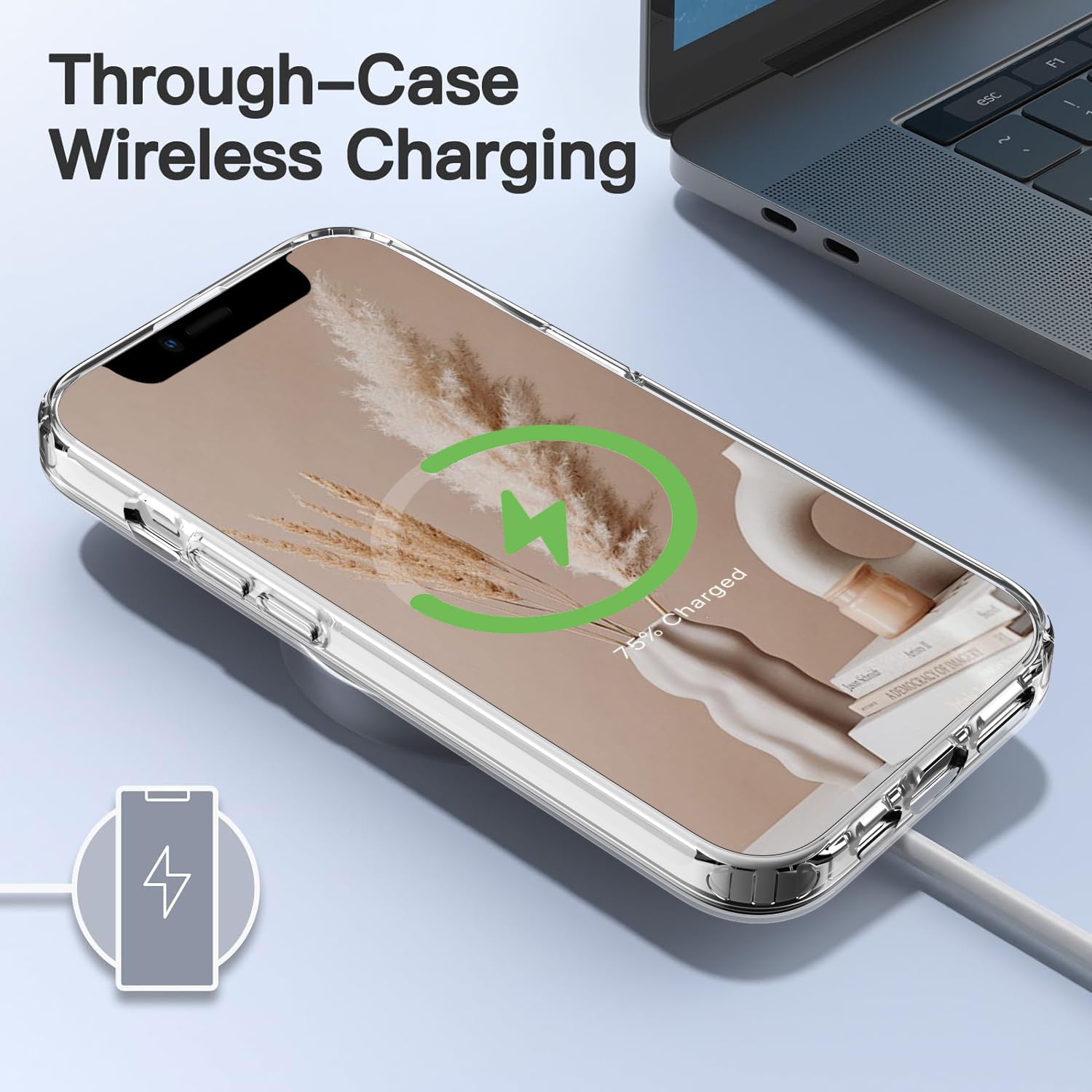 HGH Custodia Trasparente Anti-Giallo Per IPhone 15 6,1'' | Antigraffio E Antiurto Con Airbag Angolari | Protezione Fotocamera