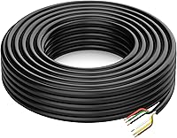DOAUTO 100FT Heavy Duty 14AWG 6-Way RV Trailer Wiring Harness - Weatherproof Round Conductor Cord for Caravans & Tow Hitch