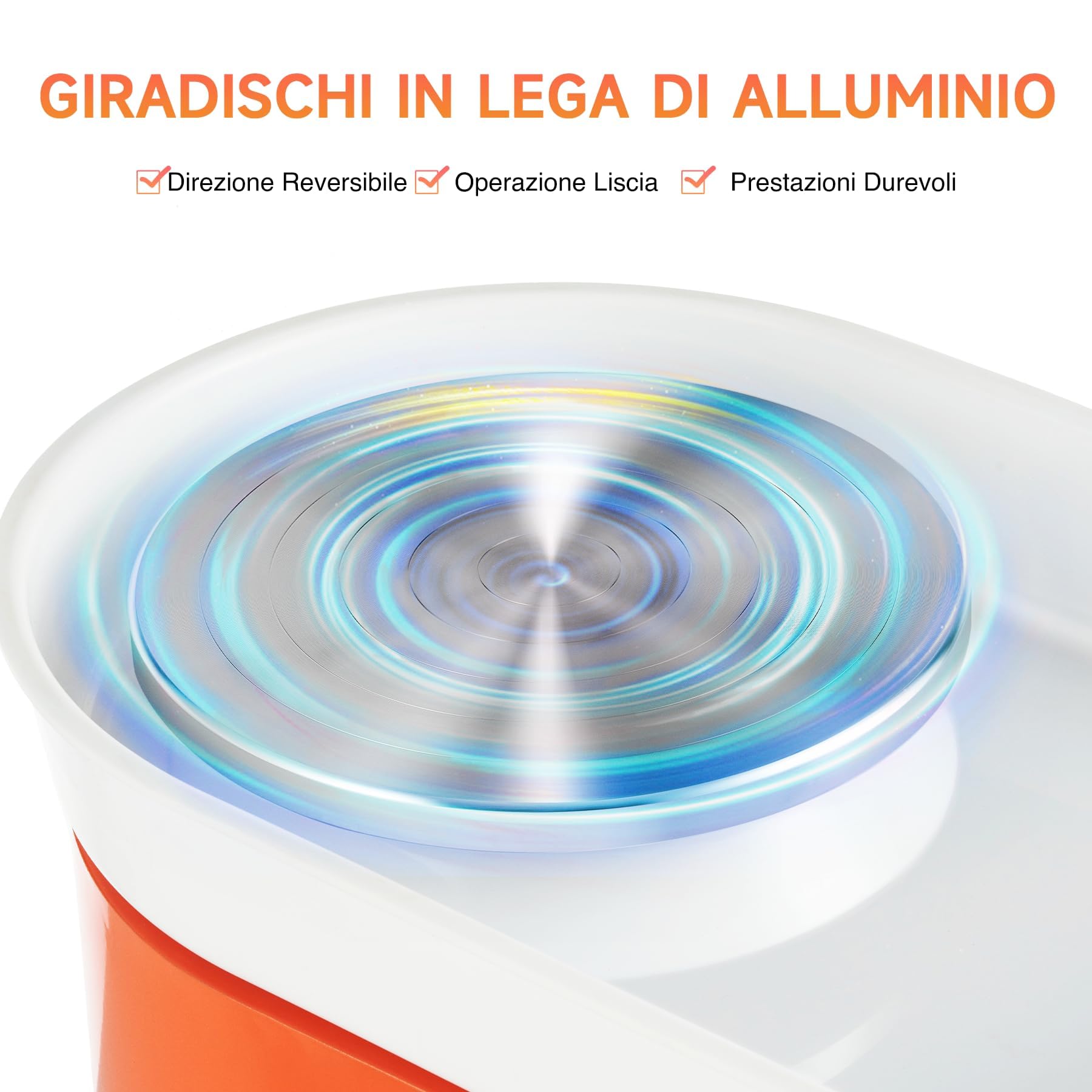 CREWORKS 350W Tornio per Ceramica Elettrico da 25 cm con Maniglia e Pedale Tornio per Argilla con velocità Regolabile a 300rpm e Strumenti per Scultura Ruota di Ceramica per Bambini Adulti