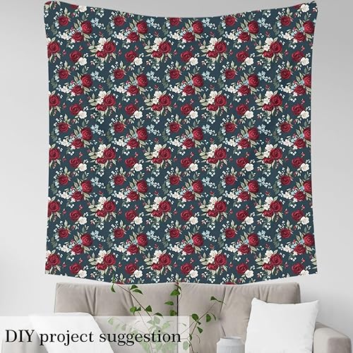 Vista 78 de The Yard - Tela floral de girasol, estampado botánico 3D amarillo, 3 yardas, interior/exterior, tela decorativa romántica para bricolaje, costura