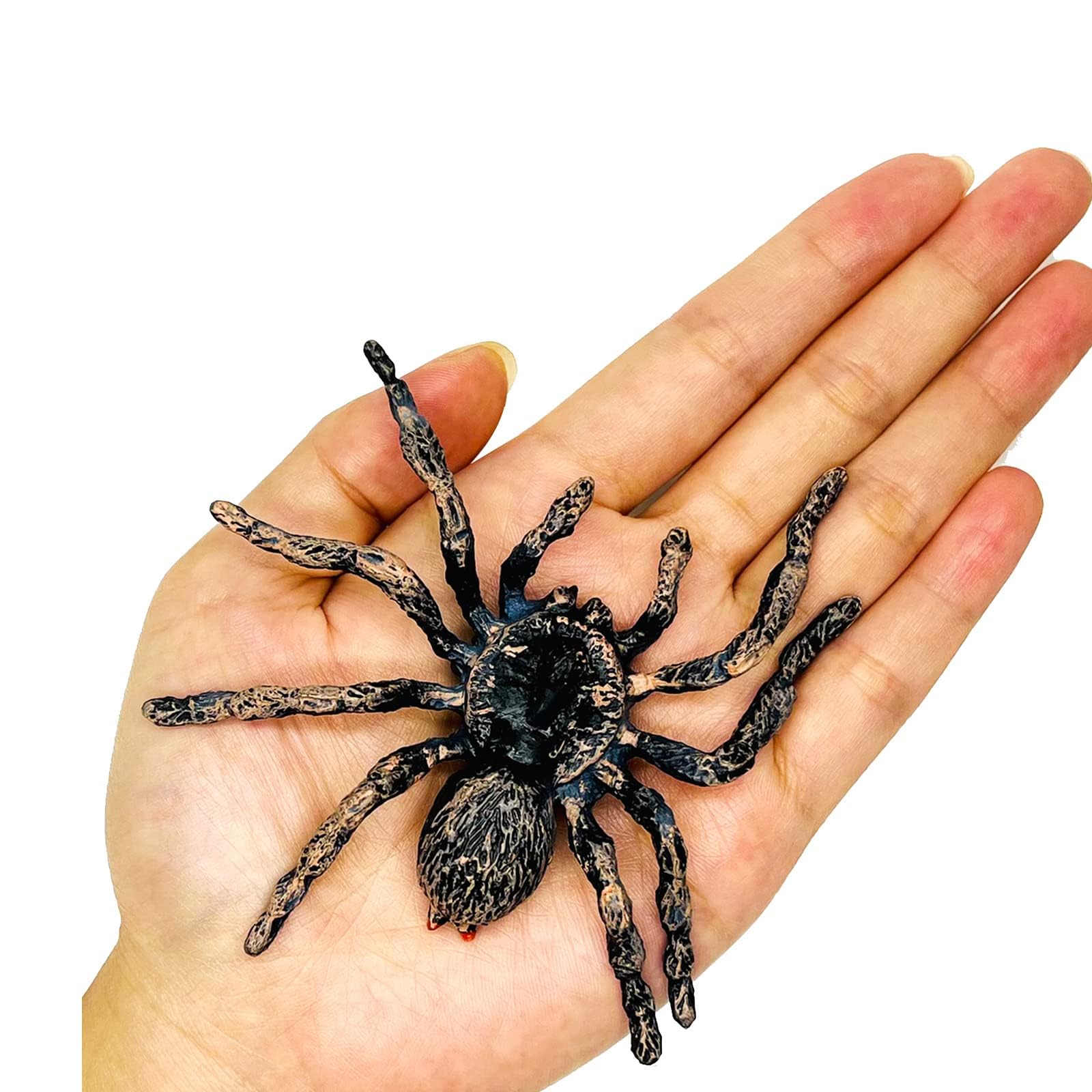 QIZHIQIAMY Halloween Spider Spider Halloween Fake Spider Realistic Fake Spider Decorations Plastic Spider Realistic Scary Spider Halloween Decorations for Home, Office, Party (A)