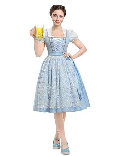 daizbella Oktoberfest Dirndl Dress German Square Neck Bavarian Costumes Top