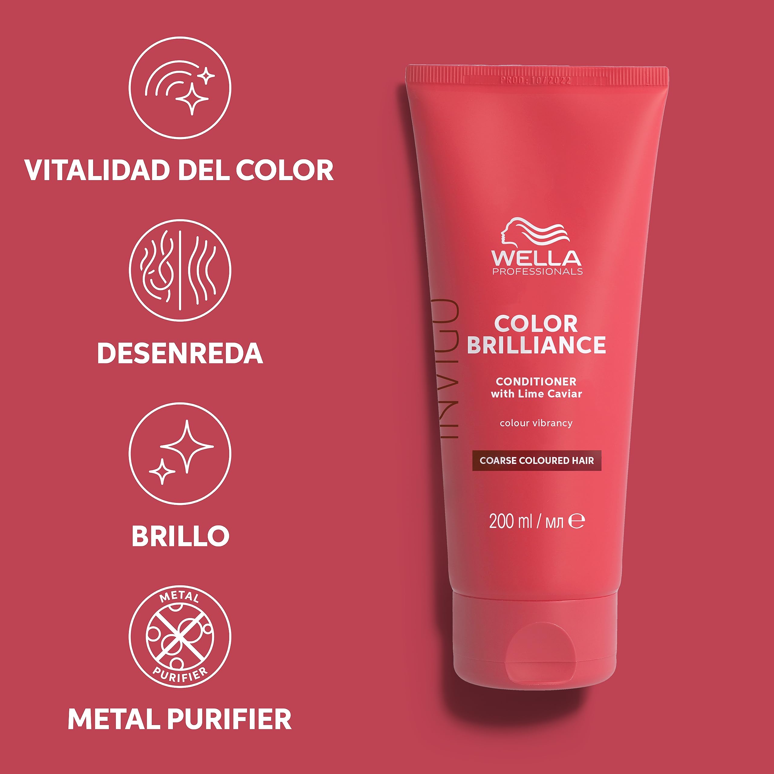 Wella Professionals Invigo Color Brilliance - Acondicionador - Protege y mantiene el color intenso - Brillo y suavidad - Cabello Teñido grueso