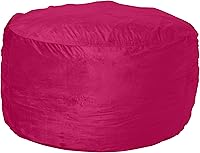 Vista 4 de Chill Sack Funda para silla puf, 5 pies, microgamuza - rosa