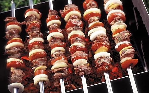 Miniatura 5 de Brochetas de bambú natural, brochetas de madera, brochetas, brochetas cortas, brochetas de madera MOCUMEI para brochetas de frutas, aperitivos,
