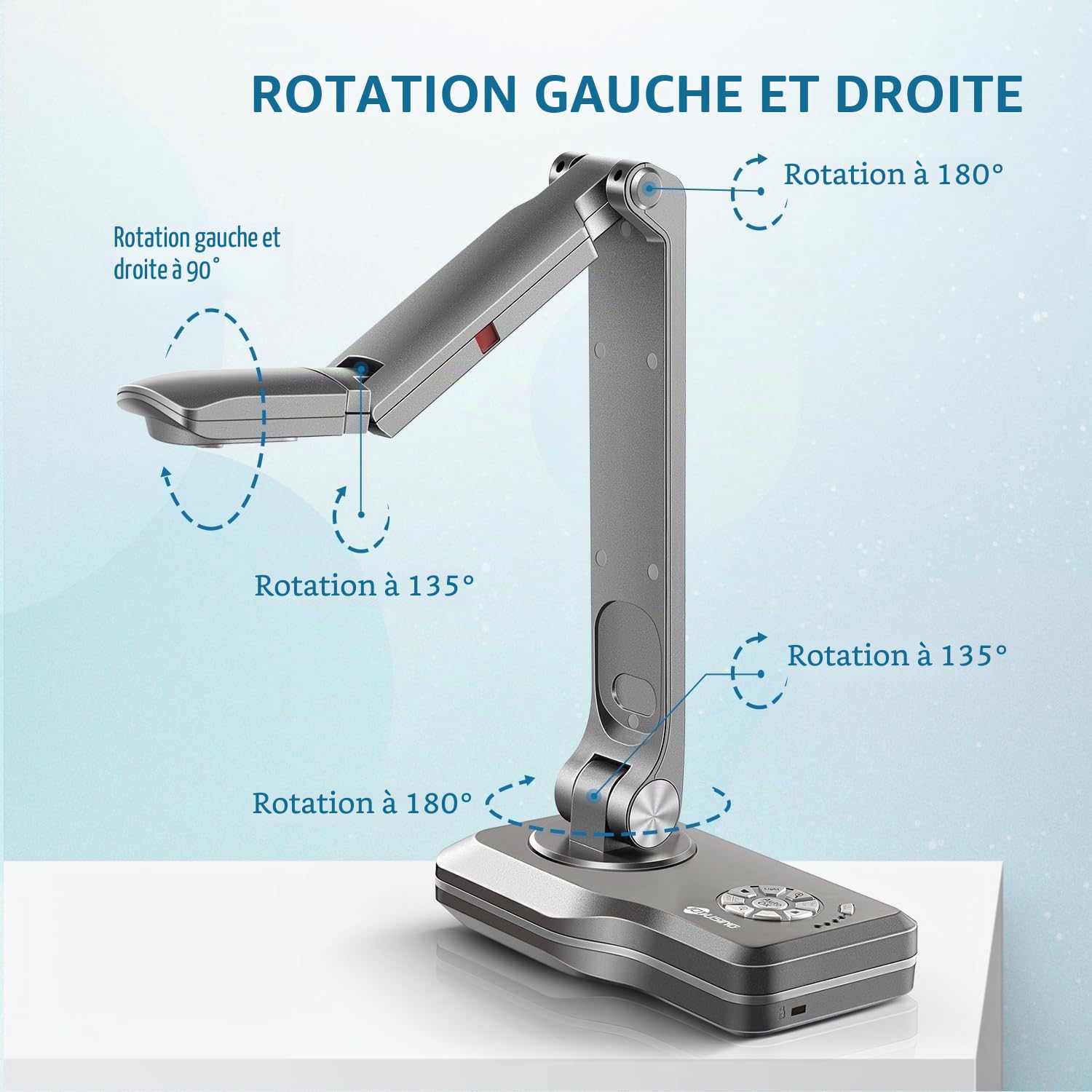 JOYUSING VGA/HDMI/USB 4K Ultra HD Visualiseur & Caméra de Documents 13 MP, Format A3 pour Enseignants, Compatible avec Mac, Windows, Apprentissage à Distance