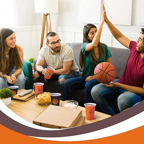 Miniatura 5 de Zhehao Paquete de 60 vasos de plástico a granel de 16 onzas desechables de material plástico de polipropileno de dos estilos y tazas temáticas de