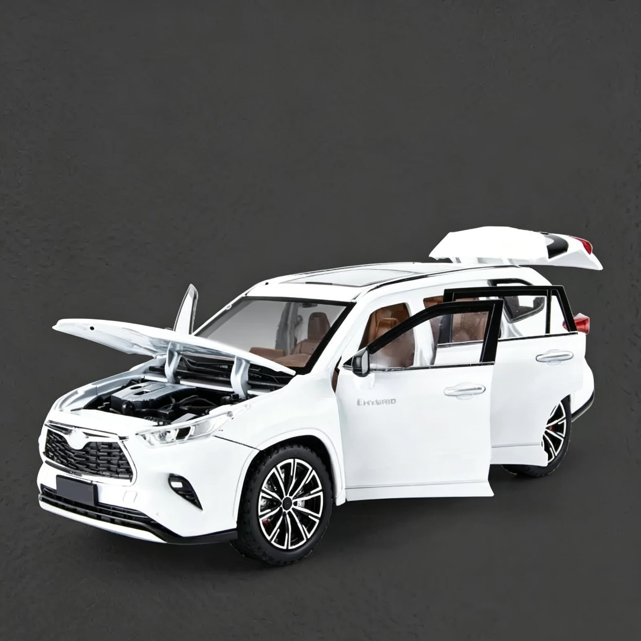 Amazon.com: BDTCTK 1/24 Highlander Model Car, Zinc Alloy Pull Back