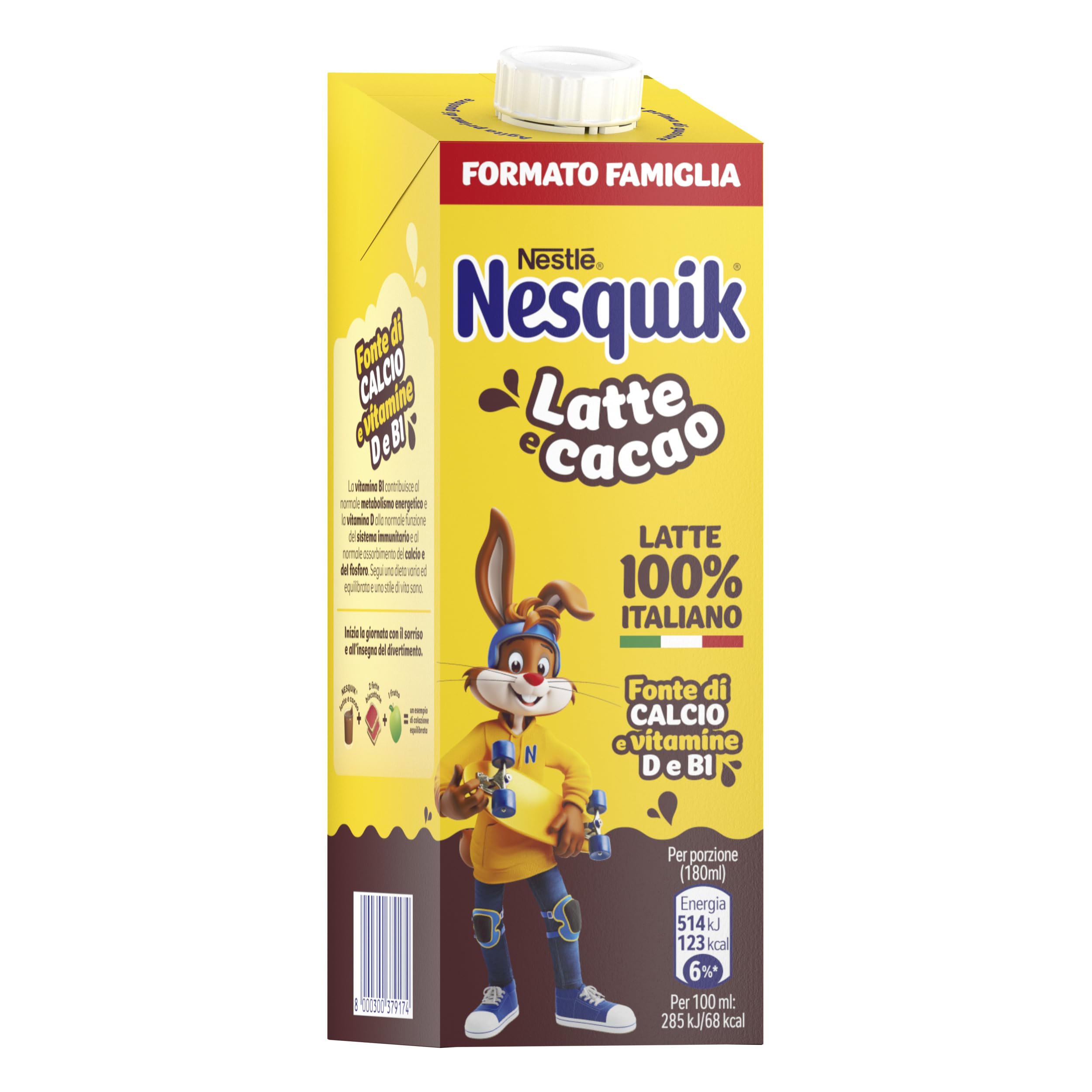 NESQUIK Pronto da Bere Latte e Cacao, 10 Brick da 1L (10L)