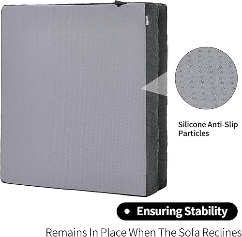 Miniatura 6 de HAVARGO Cojines reclinables para ancianos con soporte lumbar, diseño patentado de 20 x 20 x 5 pulgadas, cojín de silla grueso suave copetudo de