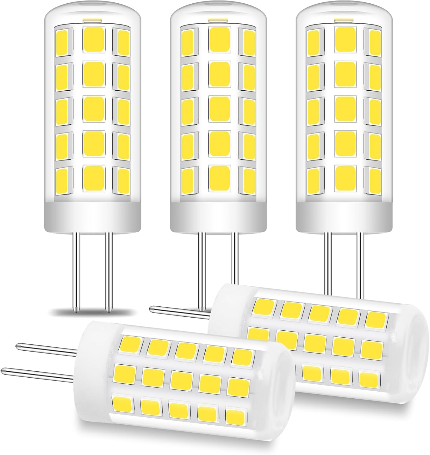 G4 LED Bulbs, AC110-120V (Not Low Voltage 12V) 2W Equivalent 30W Halogen, 200LM Daylight White 6000K, Dimmable G4 Bi-Pin Base for Landscape, Under-Cabinet, Lawn Lights, Path Lights, Pack of 10