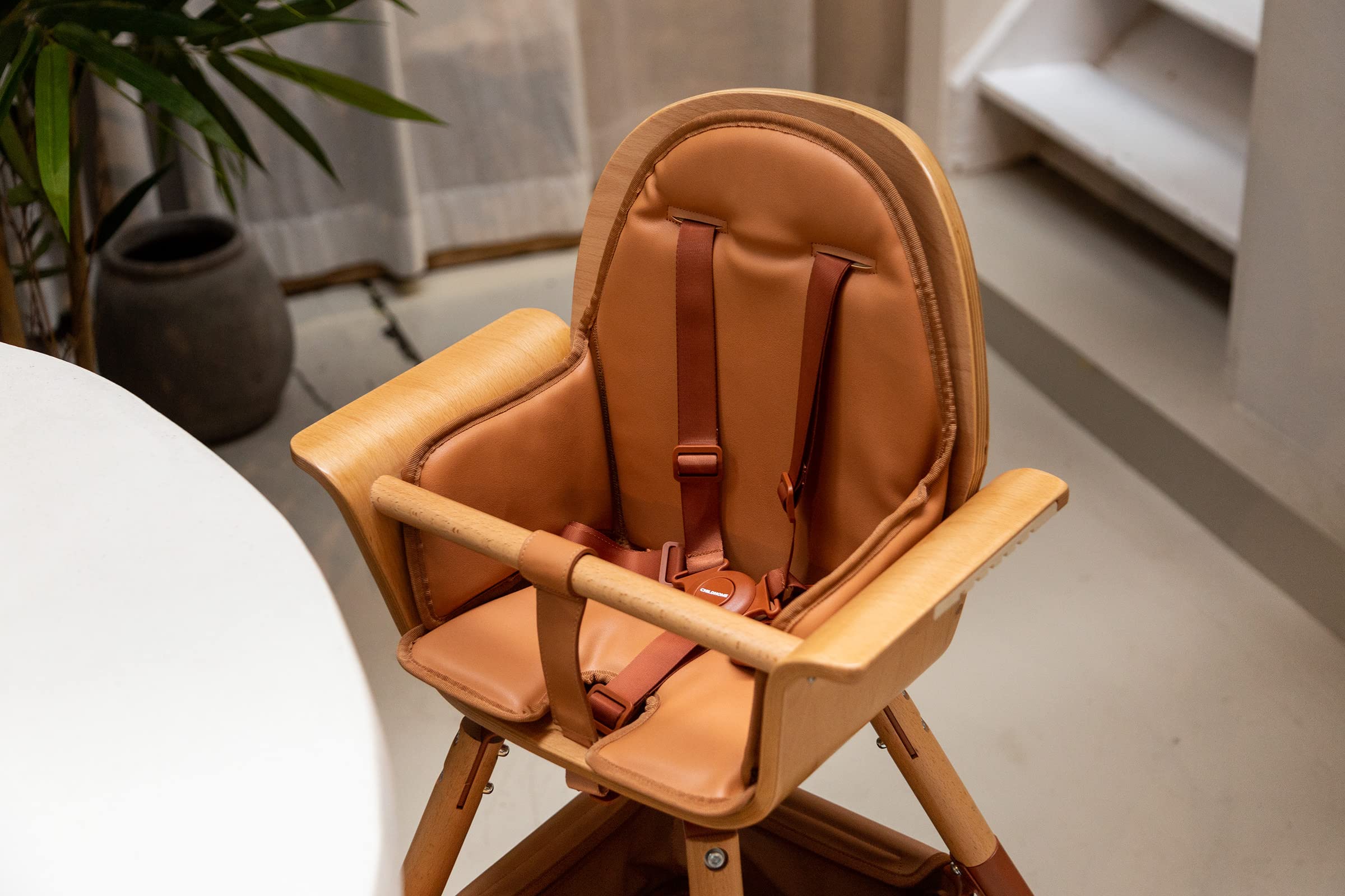 CHILDHOME, Cuscino riduttore per seggiolone effetto pelle, compatibile con Evolu e Evowood, Nude