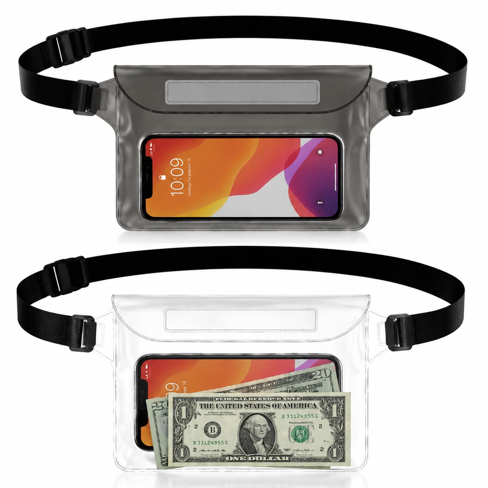 Waterproof bumbag Pouch Bag with Adjustable Waist Strap