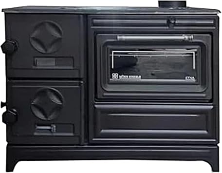 Cast Iron Cooker Stove with Oven - Indoor Baking Stove - Tiny House Stove Cabin Stove