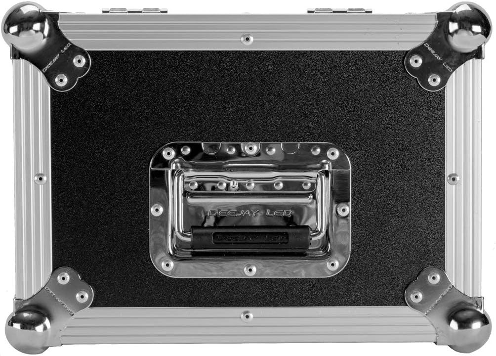 DEEJAYLED Fly Drive Microphone Case With Storage Compartment For 12 Removable Cover With Cable And Accessory Locking By Ball Detent Three Storage Padded Pearl Foam Inside Per Mic Shape DEEJAYLED TBHMIC12S