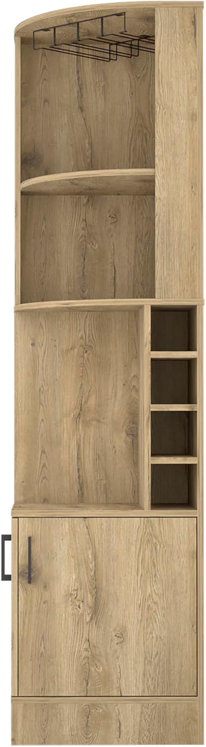 Corner Bar Cabinet,71" Tall Farmhouse Wine Bar Cabinet w/Wine Rack & Cubbies for Bottles,Liquor Cabinet Bar for Home