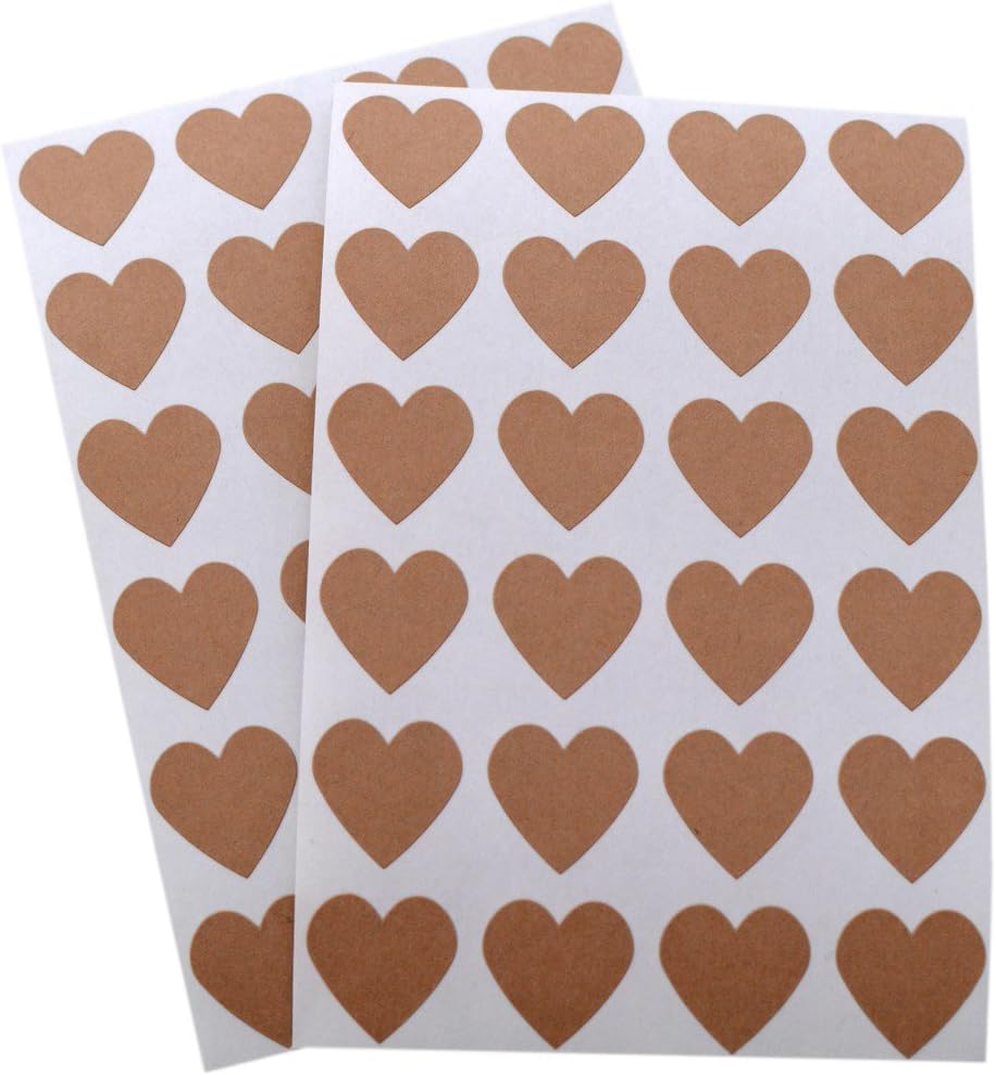 Kraft Heart Stickers/set 72 Home & Kitchen