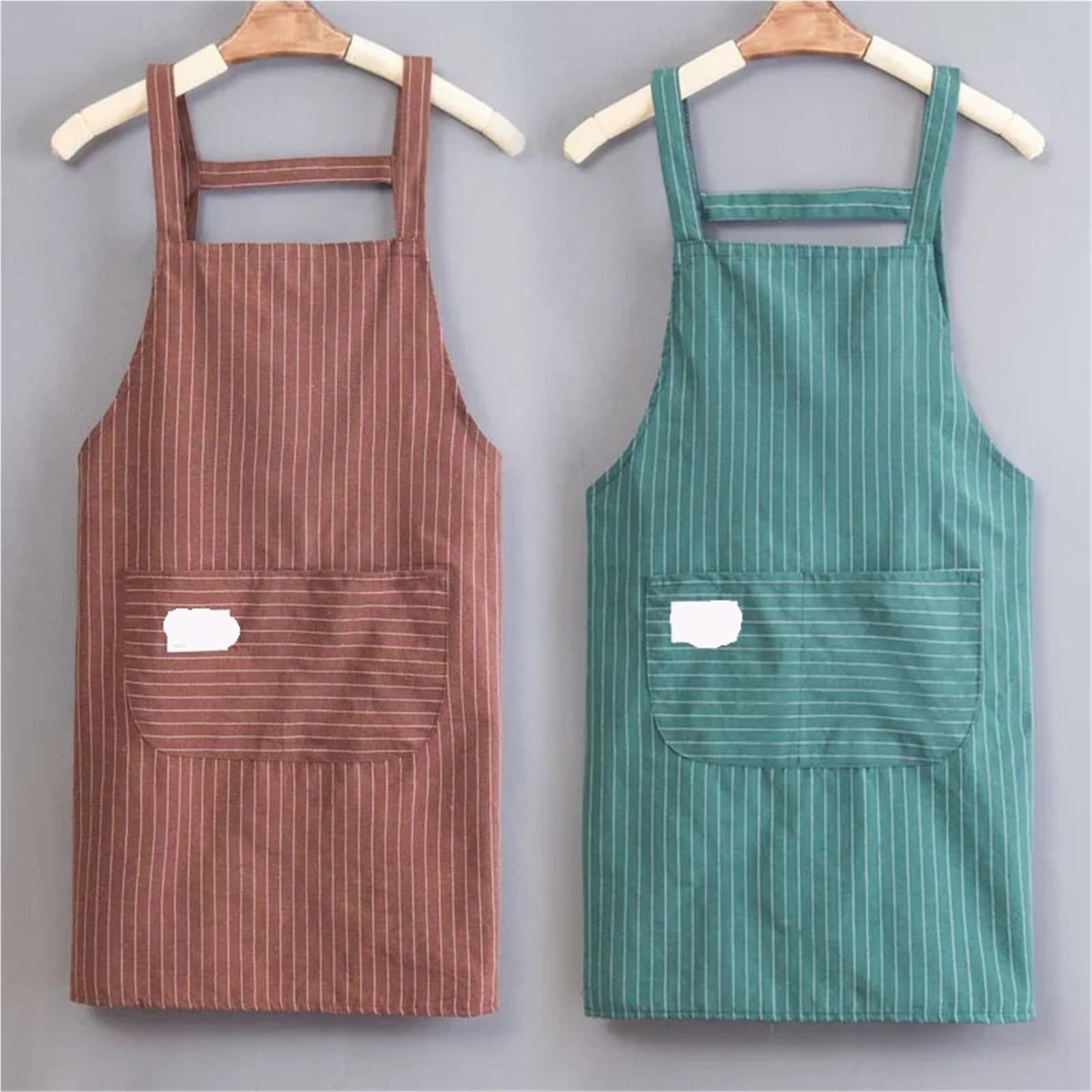 Grembiule Grembiule da ristorazione, 2 pezzi, for la casa, da cucina, in cotone, for donna, ristorazione, abiti da lavoro da cucina Per Caffè, Giardinaggio