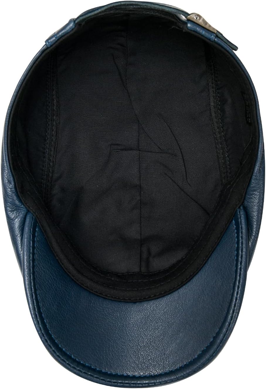 BOTVELA Men's Genuine Newsboy Leather Hat Adjustable Golf Flat Ivy Cap Gatsby Driving Beret Hat - Image 4