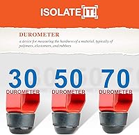 Vista 4 de 1" Sorbothane Hemisphere Rubber Bumper Non-Skid Feet with Adhesive 50 Durometer - 4-Pack
