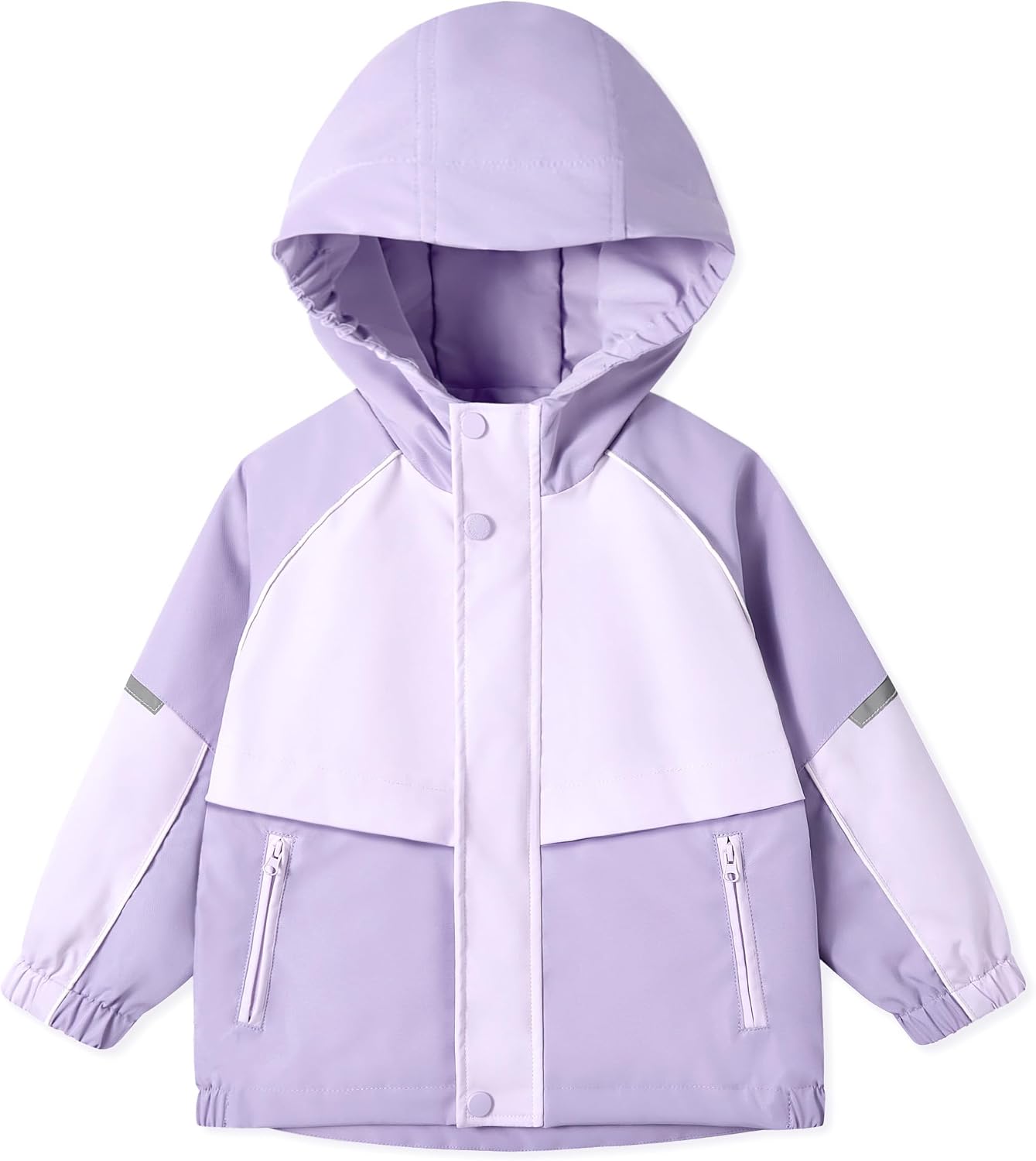 Miipat Toddler Girls Rain Jacket Lightweight Waterproof Hooded Jackets Little Kids Windbreaker Outerwear Raincoats
