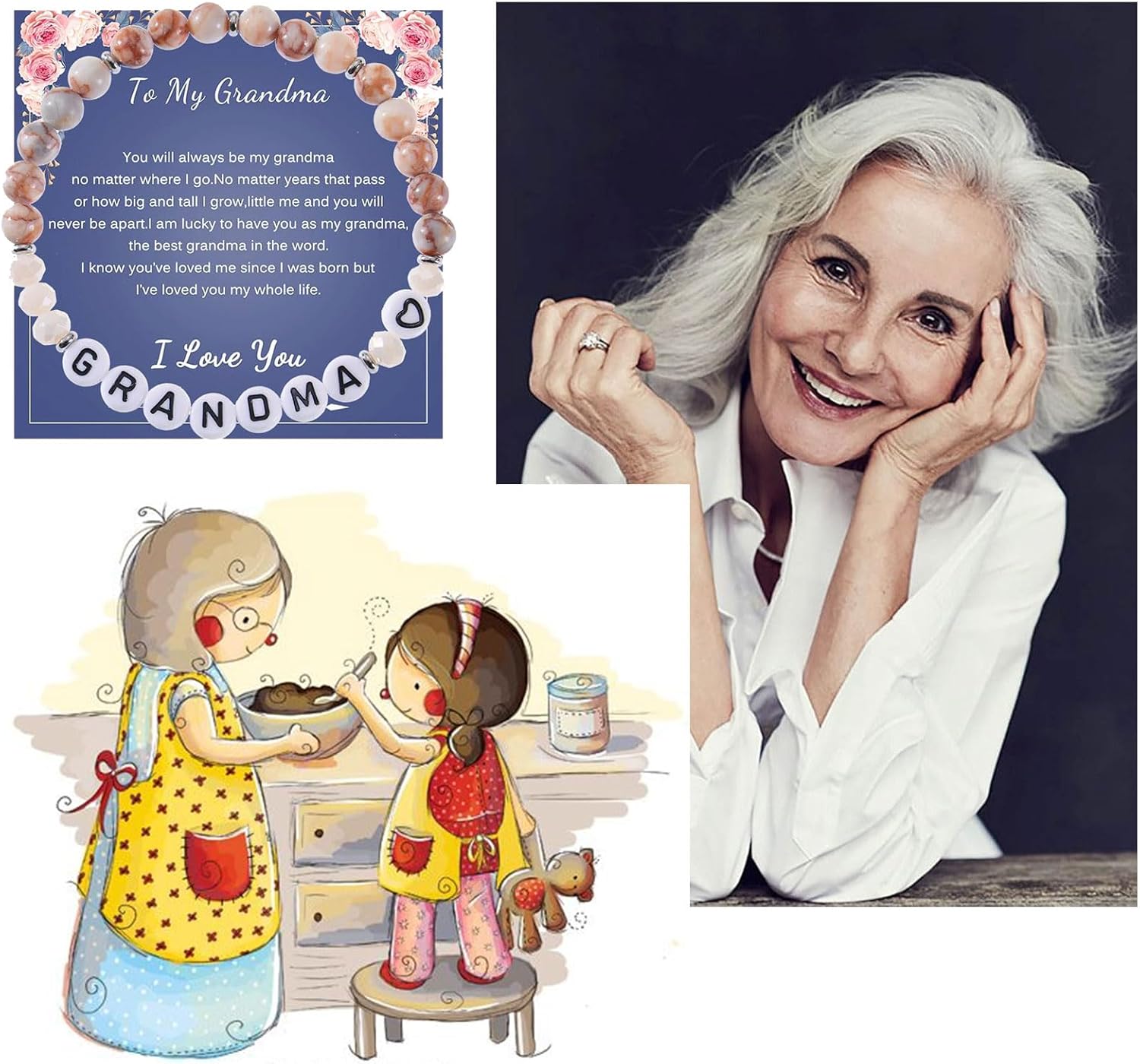 ZAHSY Grandma Nana Mom Mothers Day Gifts from Daughter Son Christmas Presents for Nana Granny Gifts Bracelet for Grandma Mother - Image 2