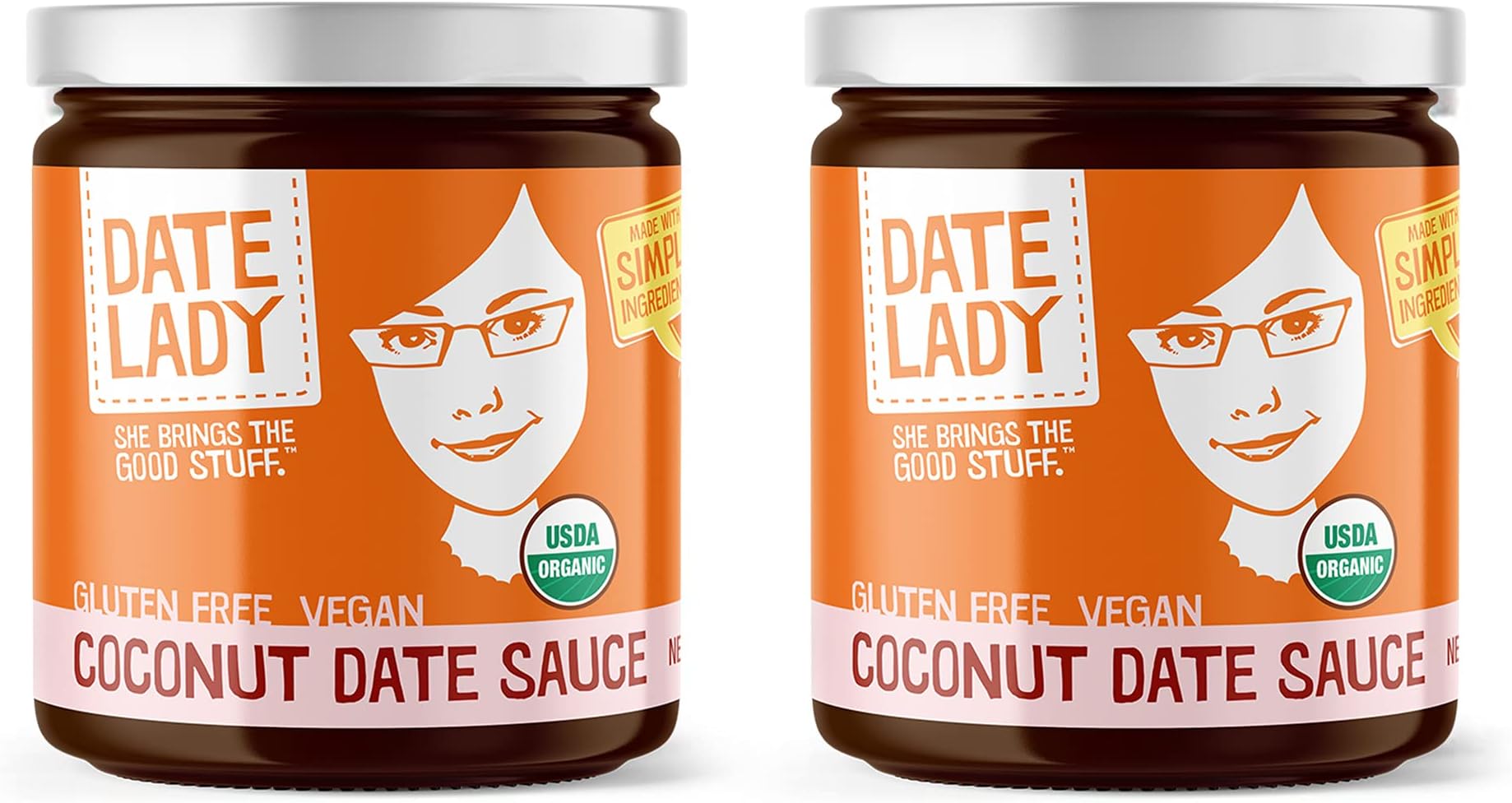Organic Date Coconut Sauce | Dairy-Free Vegan Caramel (2 Jars) | Use as a coffee creamer, dip apples, pour on your pancakes or as an ice cream topping!