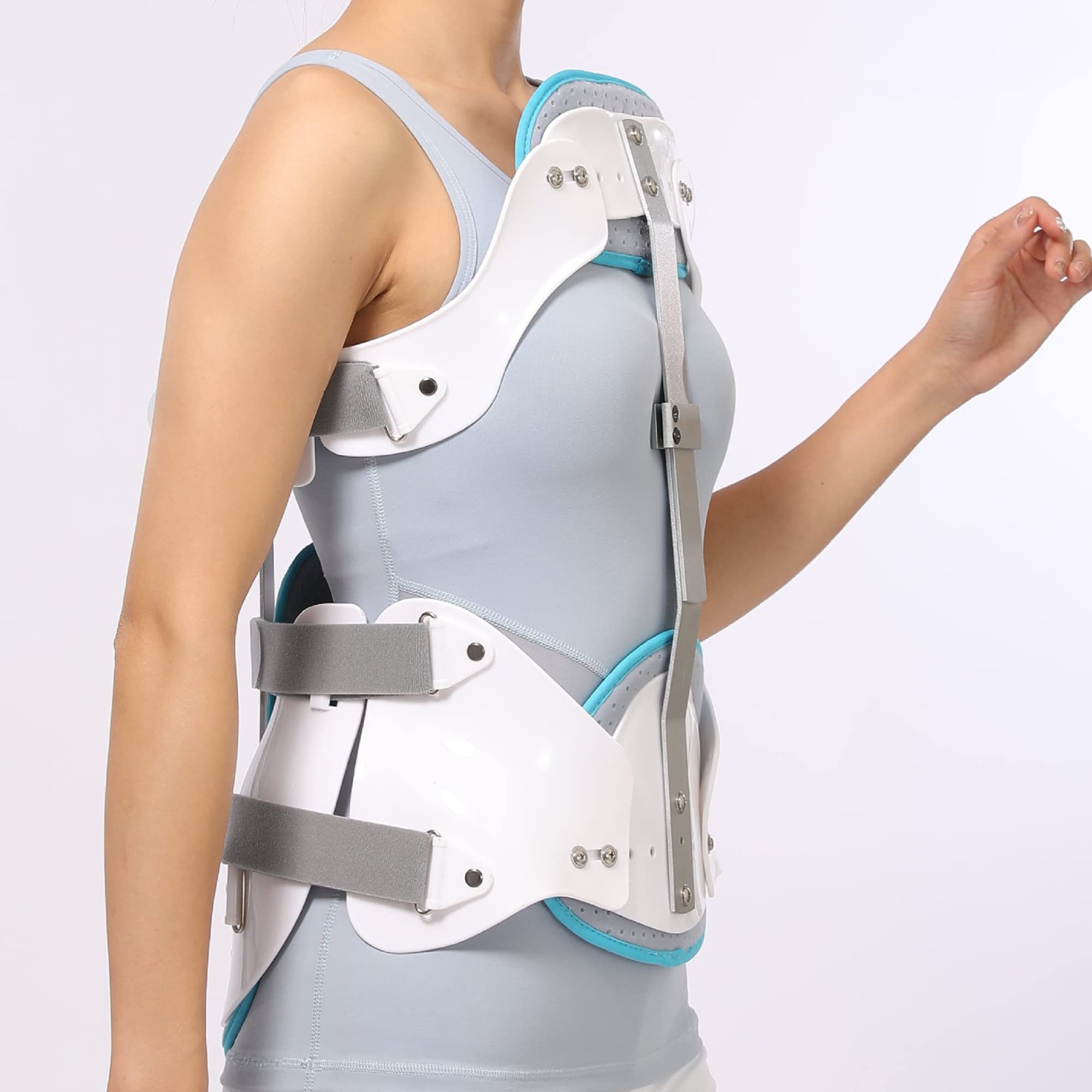 Soporte espinal Fijo toracolumbar, Soporte de Espalda Ligero y Ajustable para cifosis, osteoporosis, escoliosis Leve y Soporte posquirúrgico, jorobado