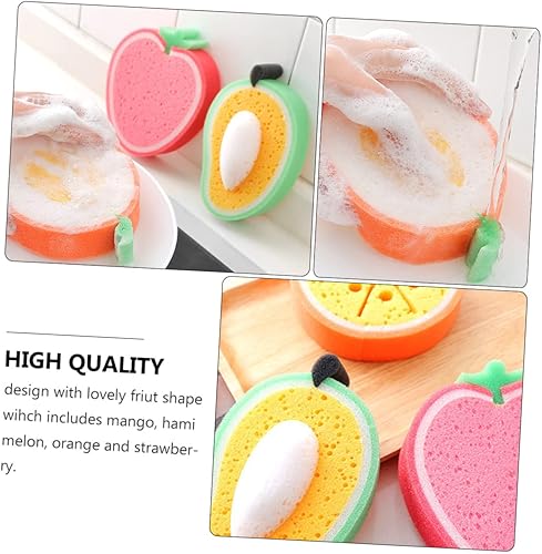 Miniatura 4 de LIFKOME 4 piezas de paño de esponja para lavar platos, toallas de limpieza, esponjas para limpiar platos, lavar platos, esponjas para fregar manos,