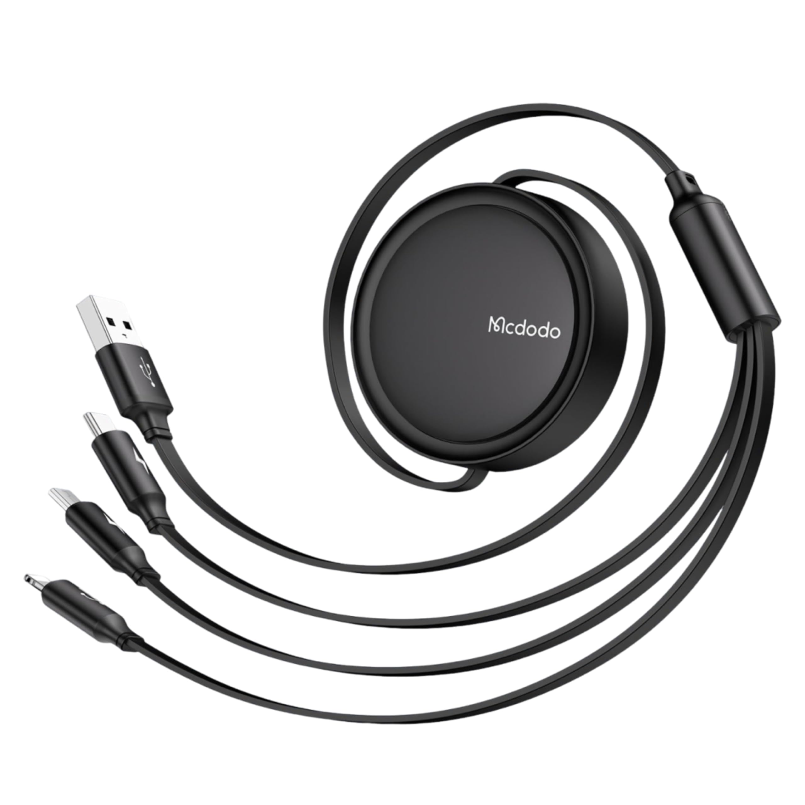 Mcdodo USB to USB-C/Lightning/Micro USB Cable, 3.5A, 1.2m, Black