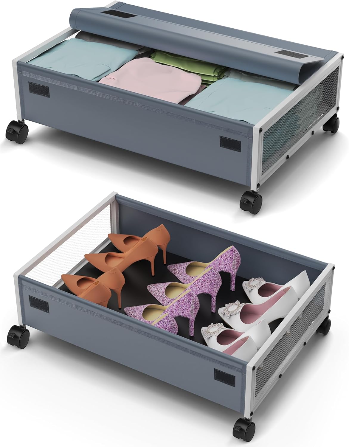 MixcMax Under Bed Storage with Wheels Rolling Underbed