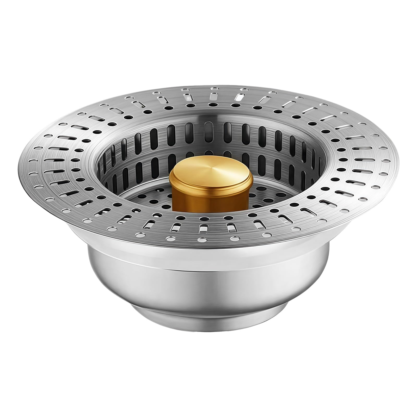 Stainless Steels Drain Filter Bounce Cores Sink Drain Plug Sinks Basins Basket Stoppers for Bathroom Kitchen Drainers for Bathroom Stoppers Strainer