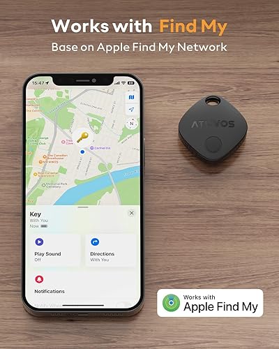 Miniatura 2 de ATUVOS Paquete de 1 etiqueta Air Tracker, rastreador de equipaje Bluetooth funciona con Apple Find My APP (solo iOS, no para Android), buscador de