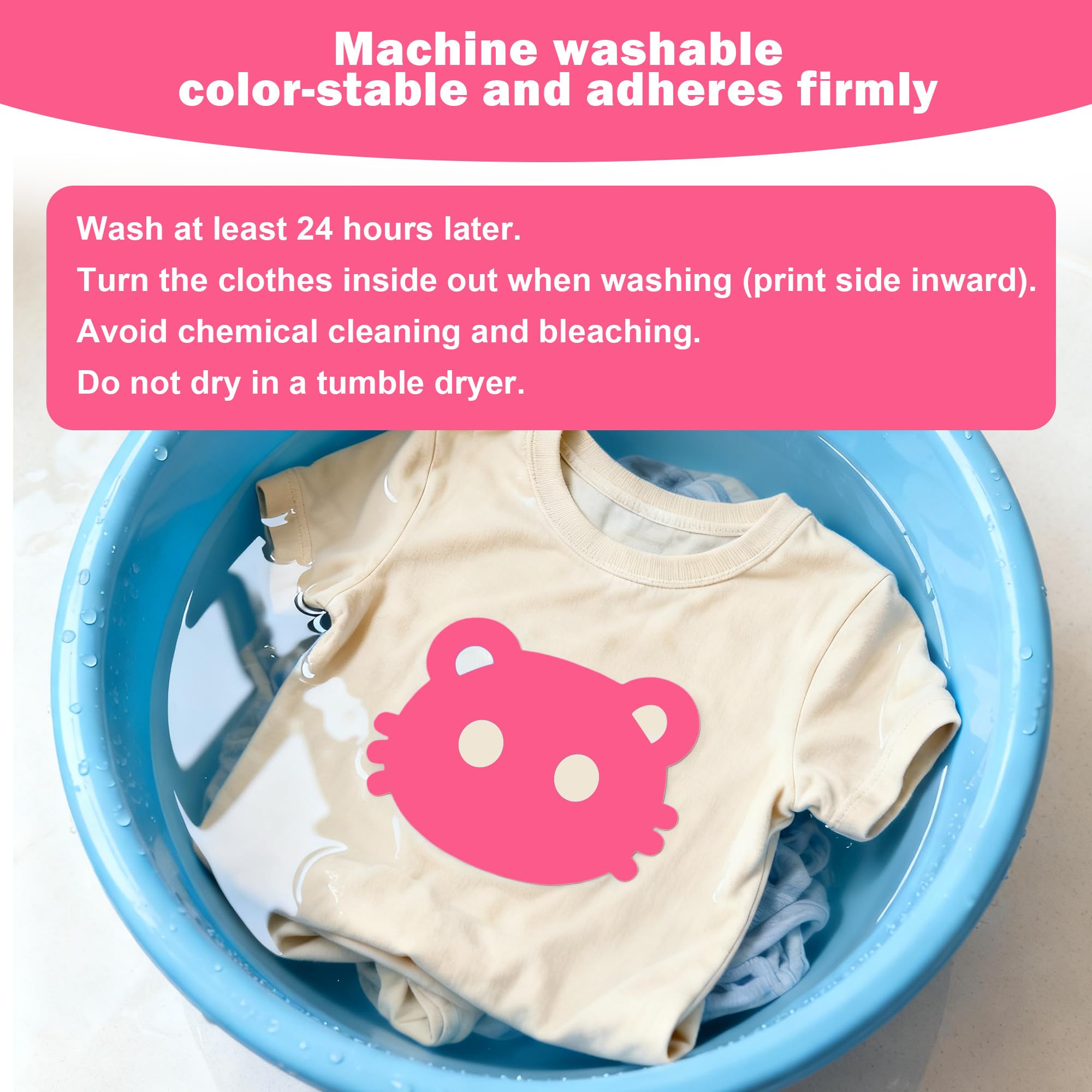 Nuangoo 48 Pezzi Vinile Termoadesivo per Cricut – Termovinile per Tessuti 30,5×20,5 cm, Compatibile con Tutte le Macchine da Taglio, per T-Shirt, Abbigliamento, Cappelli e Progetti Fai-da-te
