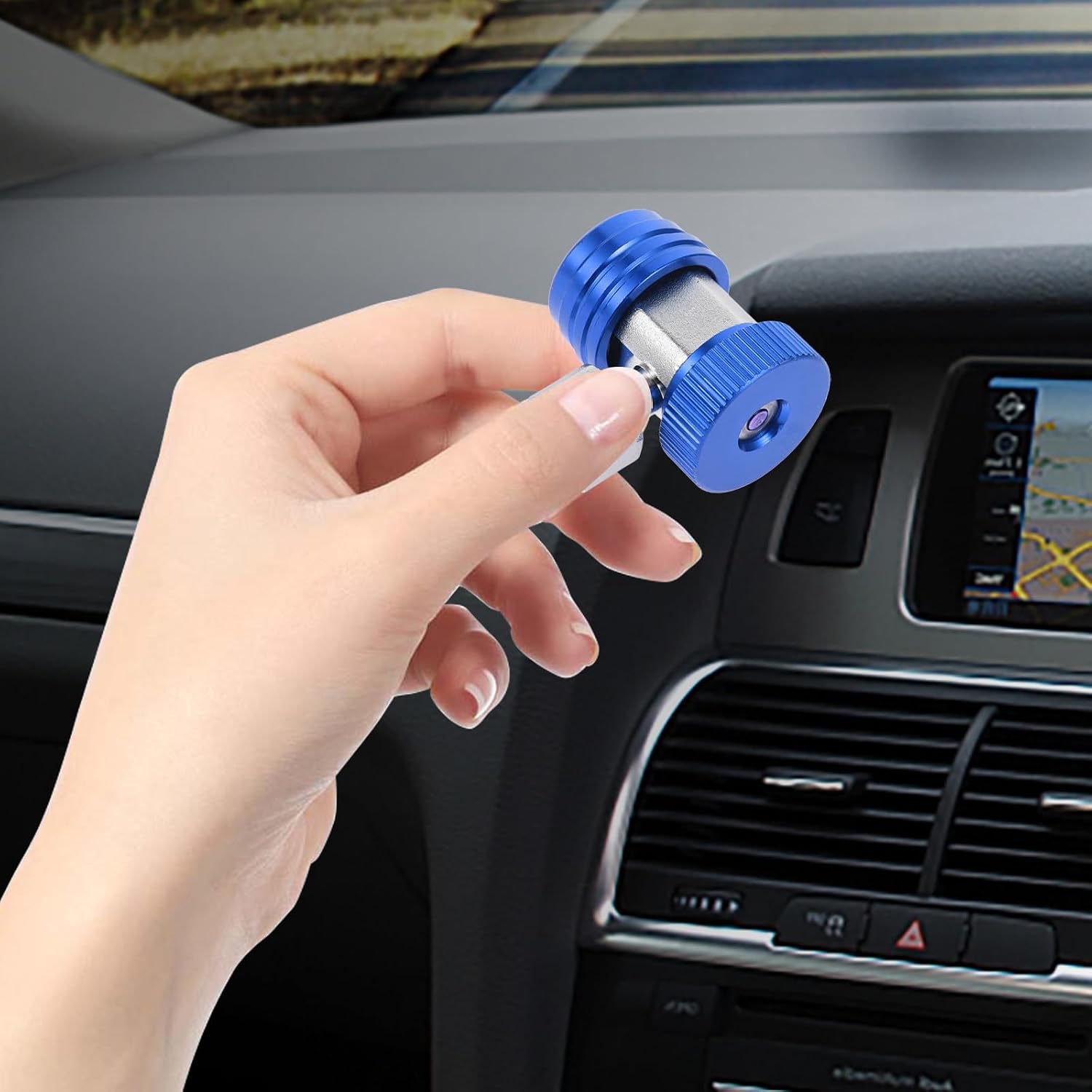 NUOBESTY 1 Pair Copper Quick Coupler Adapters for Car Air Conditioning System, Time-saving Replacement Fittings with Convenient Quick Connector Design for Automotive Ac Recharge