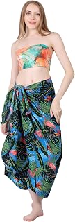 Celby Blue tropical Beach Coverups Sarongs For women Beach Wear Bikini Wrap Price In India