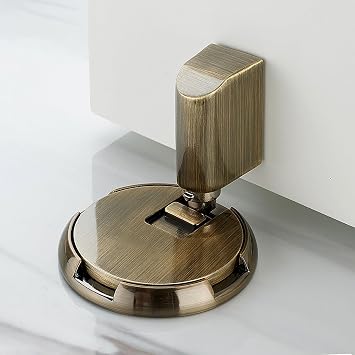Mechanical Door Stopper,No Magnetic Door Stop,Bottom Floor Door Stoppers,Door Holder to Keep Door Open,Windproof Door Stopper Indoor for Office Home Improvement Garage Yellow
