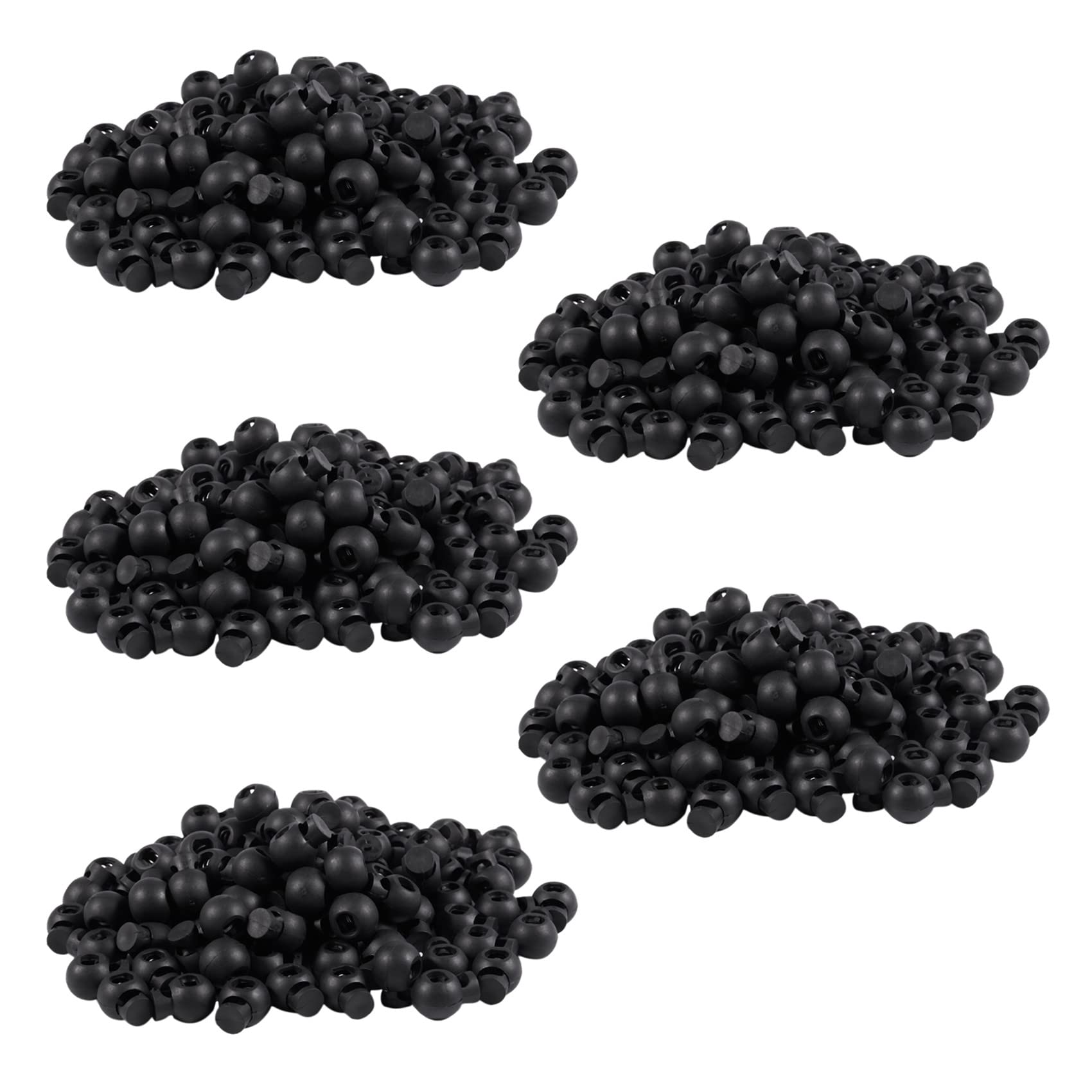 Bouchon de cordon noir en plastique pour loisirs créatifs x500