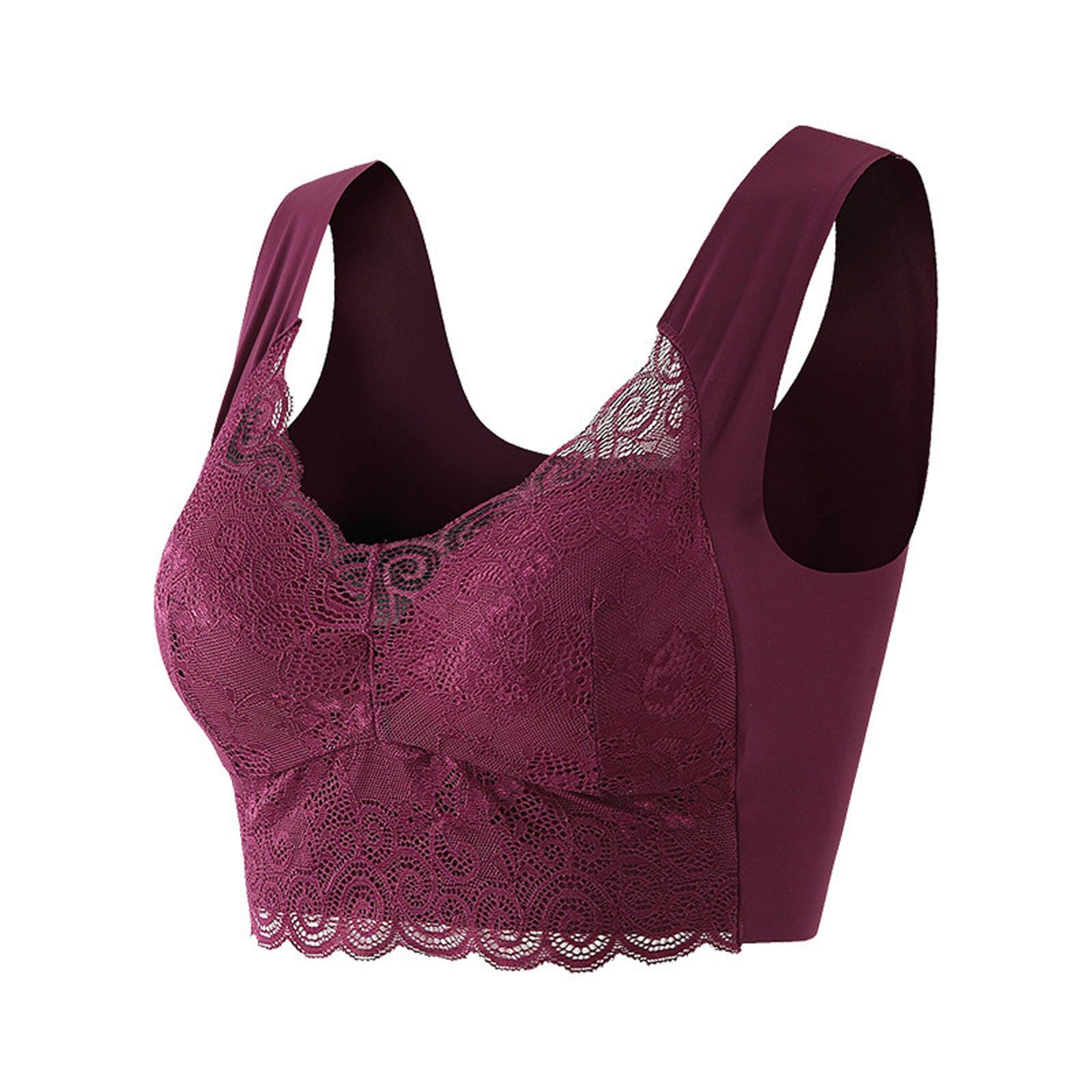 UHouse Lot de 5 Femme Soutien Gorge sans Armature Maintien Fort Lingerie sous Vetements Feminins Bralette Anti Affaissement Brassière Classiques Brassiere