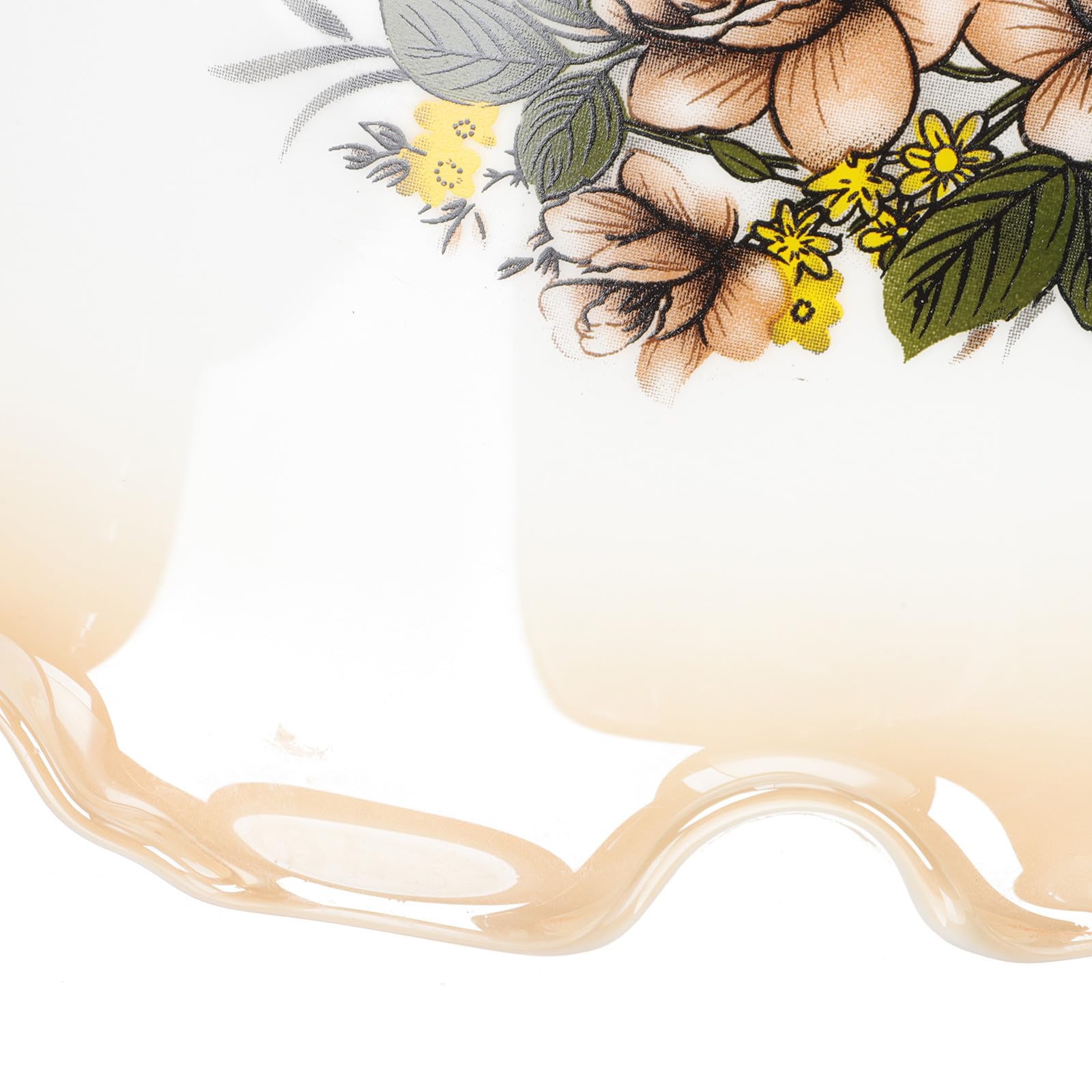 Weißer Glas Lampenschirm im Retro Stil für Wohn und Arbeitsraum