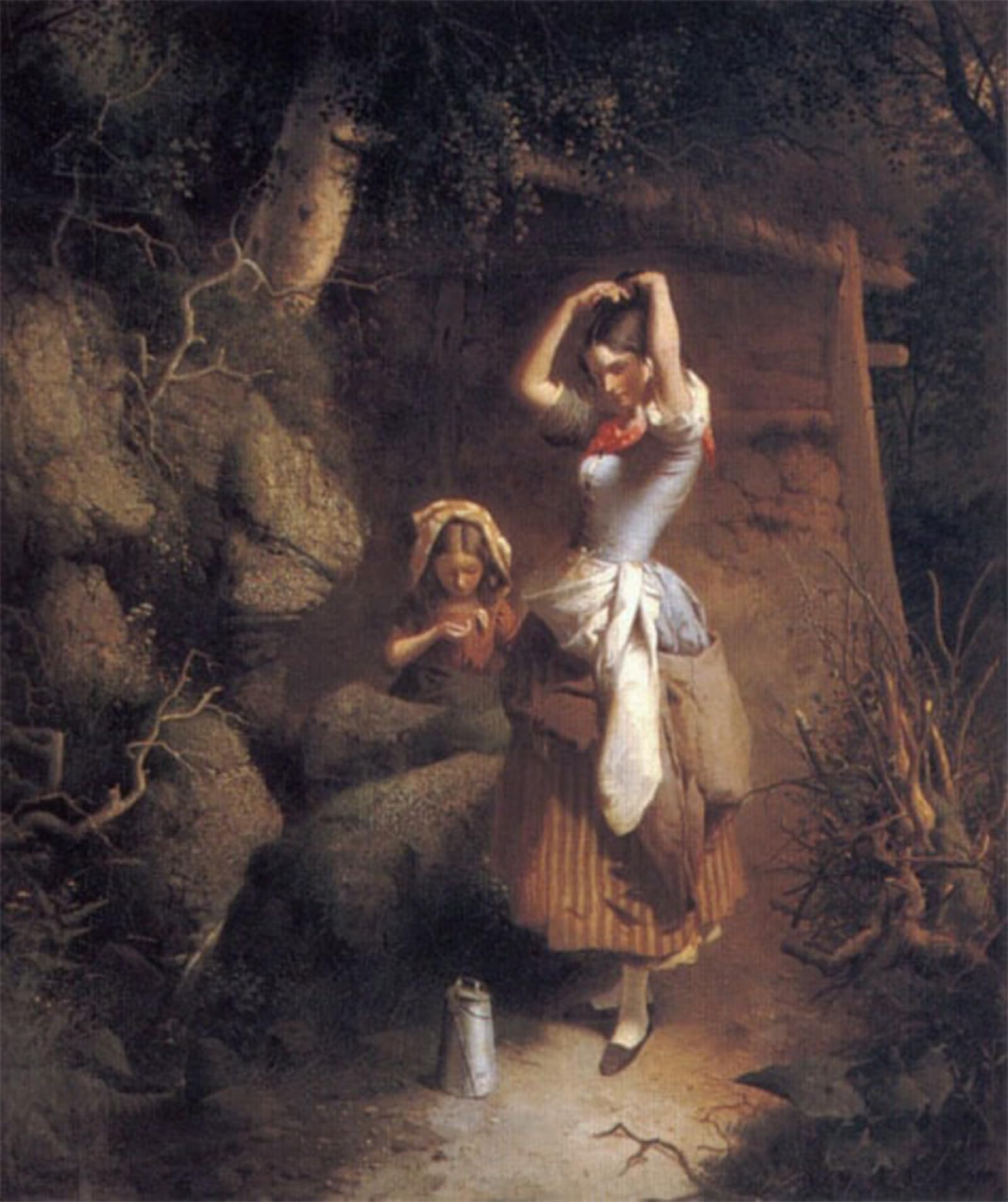 SERENDIPITP Vintage Wall Art Canvas Nordic Poster Canvas Print Picture the Milkmaid by William Edward Millner Wall Art Poster for Home Decor 60x90cm