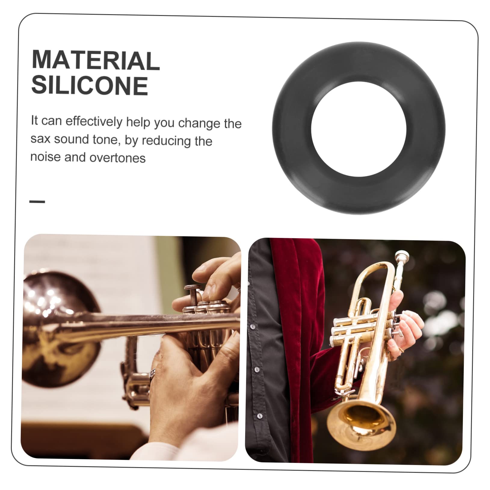 TOYANDONA 3pezzi Sordina Per Saxofono Silicone Professionale Mute Per Sax Accessorio Per Pratica Silenziosa Riduzione Rumore e Sovratoni Per Musicisti e Studenti