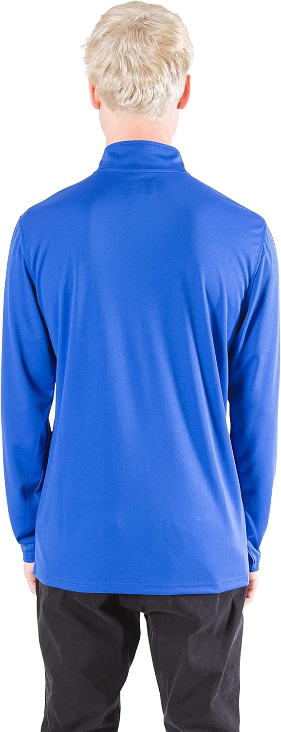 Ultra Game NBA Mens NBA Official Quarter Zip Long Sleeve Pullover T-Shirt - Image 3