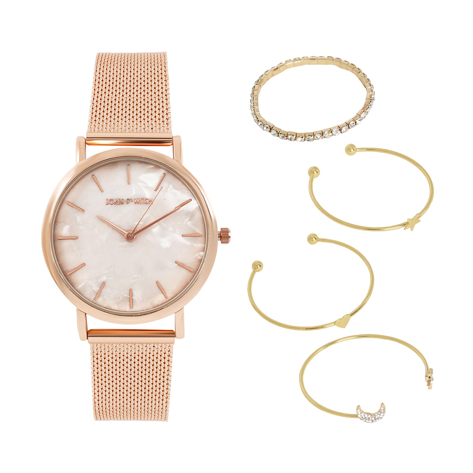Joker & Witch Women Pixie Rosegold Watch Bracelet Stack (B0C7L961G7) Amazon Price History, Amazon Price Tracker